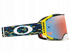 Oakley Crossbril Airbrake Equalizer Blue Yellow мотоочки, сине-оранжевая линза