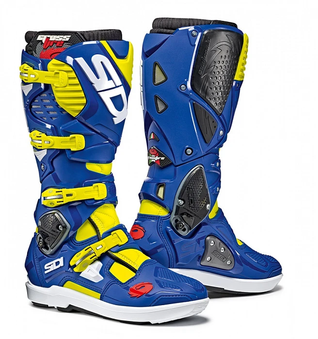 Sidi Crossfire 3 SRS мотоботы, бело-сине-желтый