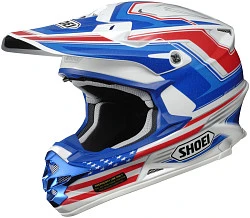 Shoei VFXW Salute TC-2 шлем кросс, сине-красно-белый