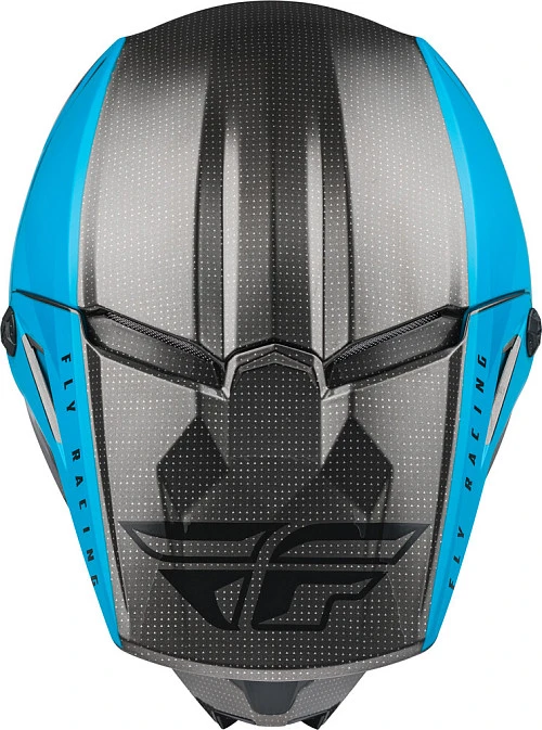 Fly Racing Kinetic Straight Edge шлем кроссовый, сине-серо-черный