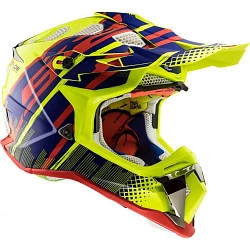 LS2 MX470 Subverter Bomber шлем кроссовый, желто-сине-красный