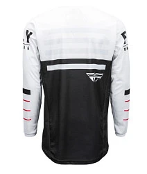 Fly Racing Kinetic K120 2020 джерси, черно-белый