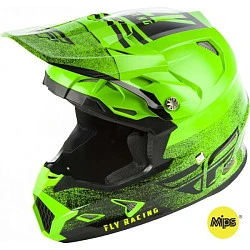 Fly Racing Toxin MIPS Embargo шлем кроссовый, зелено-черный