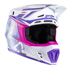 Leatt Kit Moto 7.5 V26 Purple шлем кроссовый + Velocity 4.5 мотоочки