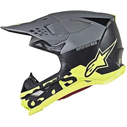 Alpinestars Supertech M8 Radium Black/Gray/Yellow шлем кроссовый