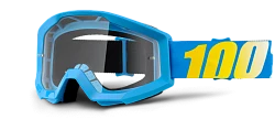 100% Strata Blue Clear Lens мотоочки, голубой
