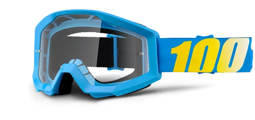 100% Strata Blue Clear Lens мотоочки, голубой