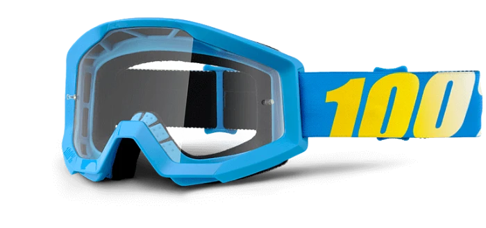 100% Strata Blue Clear Lens мотоочки, голубой