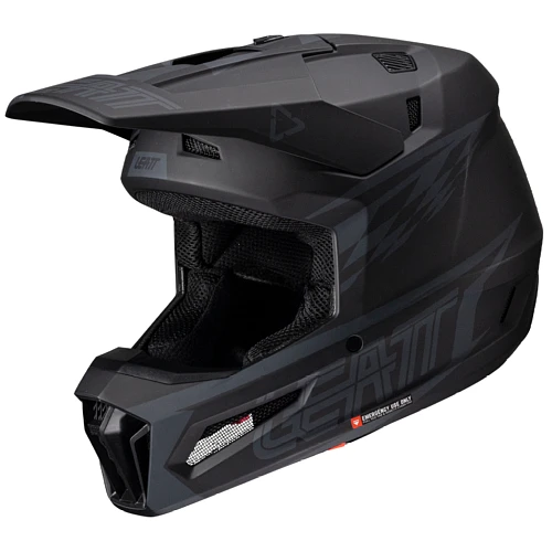 Leatt Kit Moto 3.5 V25 Stealth шлем кроссовый + Vizion 3.5 мотоочки
