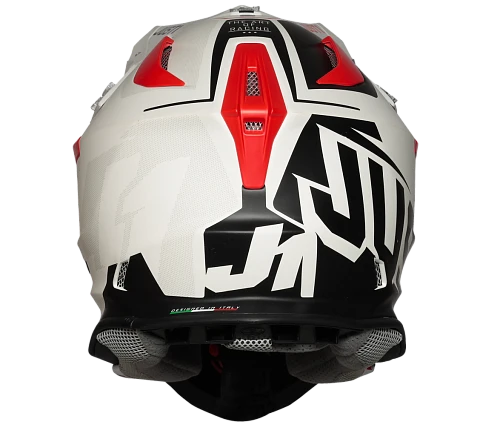 Just1 J18 Virtual Fluo Red-White шлем кроссовый