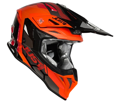 Just1 J39 Reactor Fluo Orange-Black шлем кроссовый