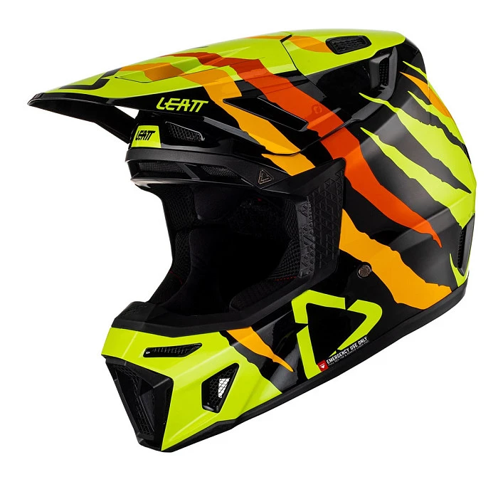 Leatt Kit Moto 8.5 V23 Citrus Tiger шлем кроссовый + Velocity 5.5 мотоочки