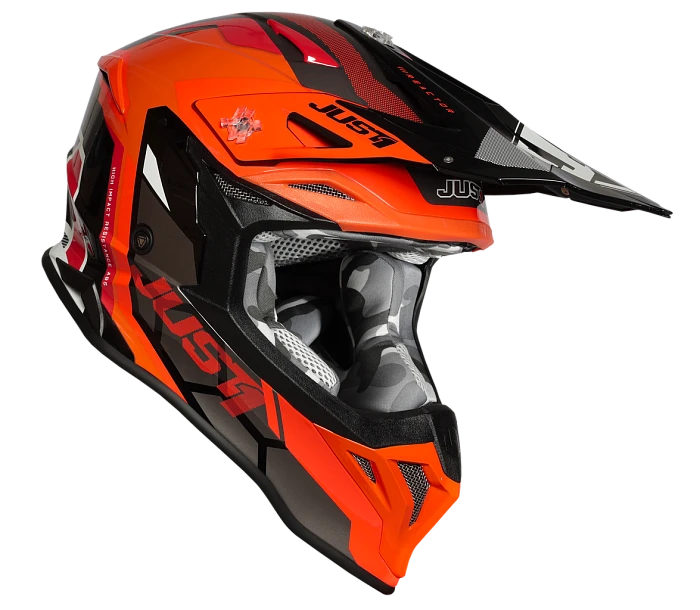 Just1 J39 Reactor Fluo Orange-Black шлем кроссовый