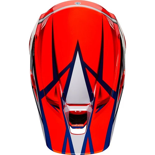 Fox Racing V3 Idol Orange/Blue шлем кроссовый