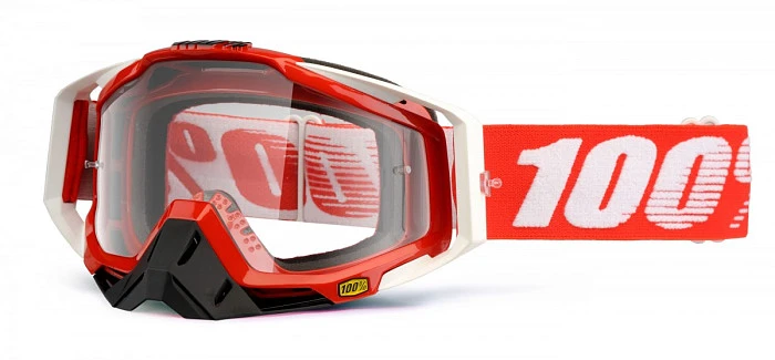 100% Racecraft Fire Red Clear Lens мотоочки, красный