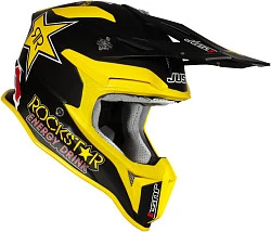 Just1 J18 RockStar шлем кроссовый, желто-черно-белый