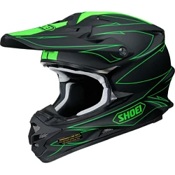 Shoei VFX-W HECTIC TC-4 шлем кроссовый, черно-зеленый матовый
