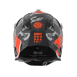 Just1 J32 Pro Swat Camo Orange Fluo шлем детский, оранжево-черный