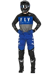 Fly Racing F-16 2022 джерси, сине-серо-черный