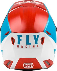Fly Racing Kinetic Straight Edge шлем кроссовый, красно-бело-синий