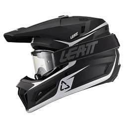Leatt Kit Moto 3.5 V27 Black шлем кроссовый + Vizion 3.5 мотоочки, черный