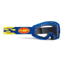FMF Powercore Flame Navy мотоочки, прозрачная линза