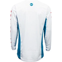 Fly Racing Kinetic K220 2020 джерси, бело-сине-красный