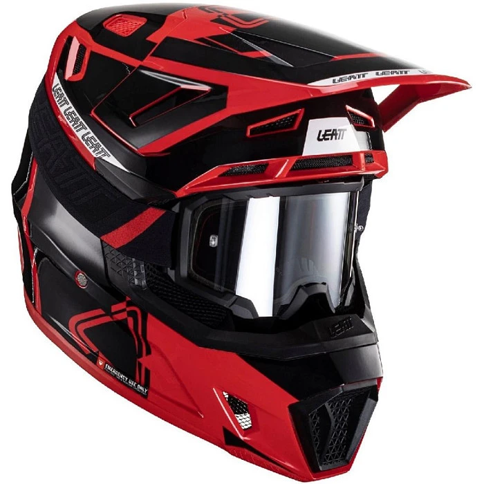 Leatt Kit Moto 7.5 V24 Red шлем кроссовый + Velocity 4.5 мотоочки
