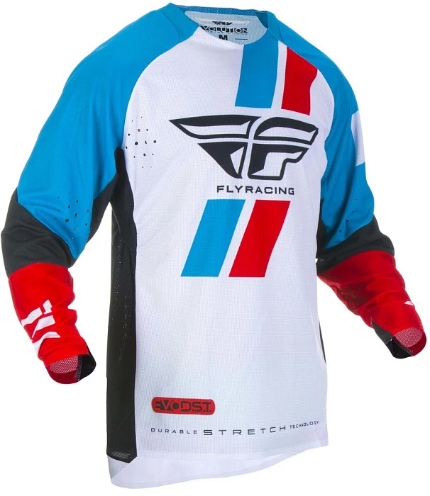 Fly Racing Evolution DST 2019 джерси, бело-красно-синий