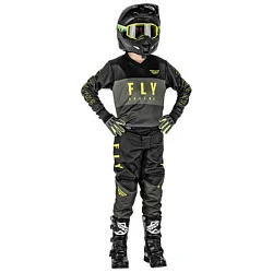 Fly Racing F-16 2022 комплект подростковый, серо-черно-желтый