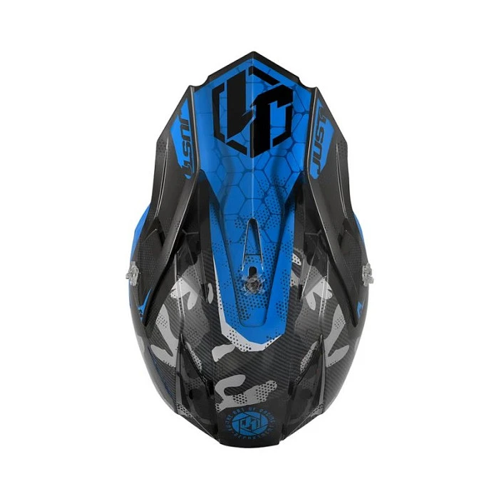 Just1 J32 Pro Swat Camo Blue Fluo шлем детский, сине-черный