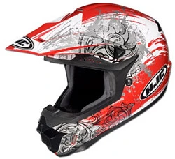 Шлем  HJC CL-X6 Kozmos MC-1 (красно-белый/черный)