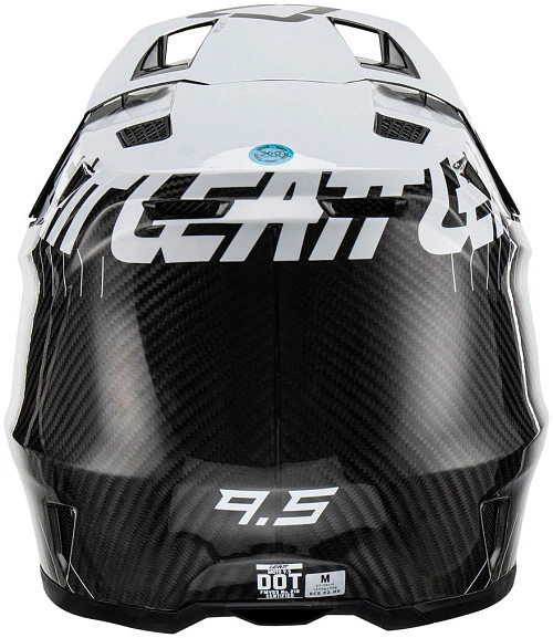 Leatt Kit Moto 9.5 Carbon V24 White шлем кроссовый + Velocity 6.5 мотоочки, белый