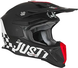 Just1 J18 Old School шлем кроссовый, черный матовый