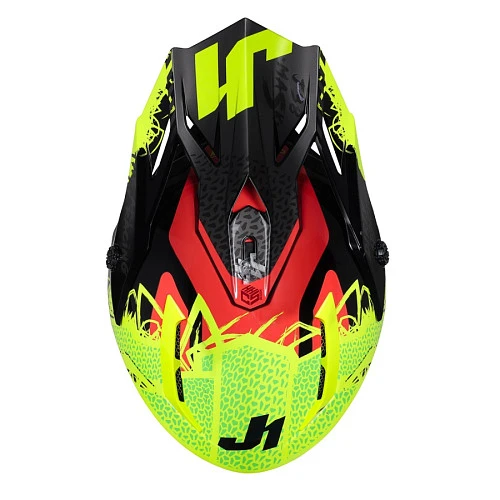 Just1 J38 Mask шлем кроссовый, желто-красно-черный