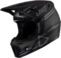 Leatt Kit Moto 9.5 Carbon V24 Black шлем кроссовый + Velocity 6.5 мотоочки