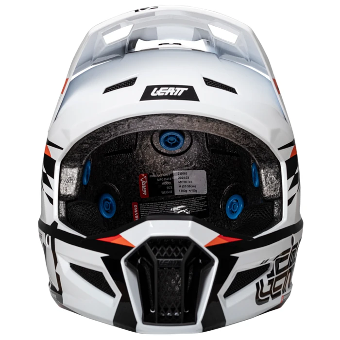 Leatt Kit Moto 3.5 V25 White шлем кроссовый + Vizion 3.5 мотоочки, белый
