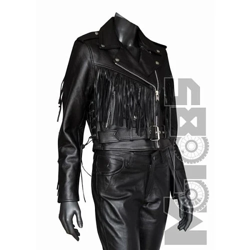 First L115FR Косуха кожаная женская с бахромой