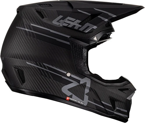 Leatt Kit Moto 9.5 Carbon V24 Black шлем кроссовый + Velocity 6.5 мотоочки