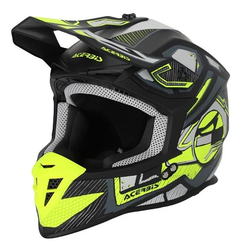 Acerbis Linear 22-06 Black/Fluo-Yellow шлем внедорожный, черно