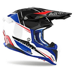 Airoh Aviator 3 Push Blue/Red шлем внедорожный, сине-красный