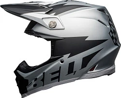 Bell Moto-9 Flex Breakaway Matte Silver/Black шлем кроссовый