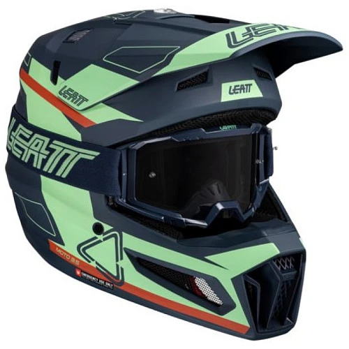 Leatt Kit Moto 3.5 V25 Matcha шлем кроссовый + Vizion 3.5 мотоочки
