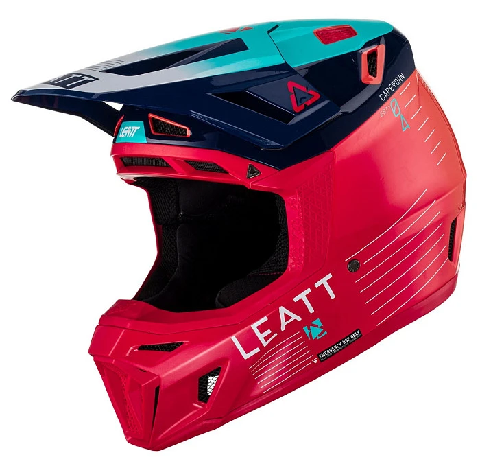 Leatt Kit Moto 8.5 V23 Red шлем кроссовый + Velocity 5.5 мотоочки, красный