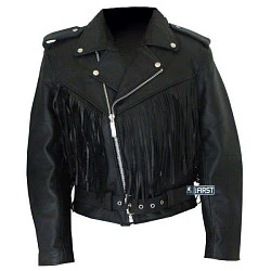 First M771FR Косуха мужская кожаная с бахромой