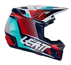 Leatt Kit Moto 8.5 V23 Royal шлем кроссовый + Velocity 5.5 мотоочки