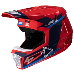 Leatt Kit Moto 3.5 Jr V25 Royal шлем подростковый + Vizion 2.5s мотоочки