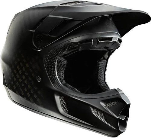 Fox Racing V4 Matte Carbon ECE шлем, черный матовый