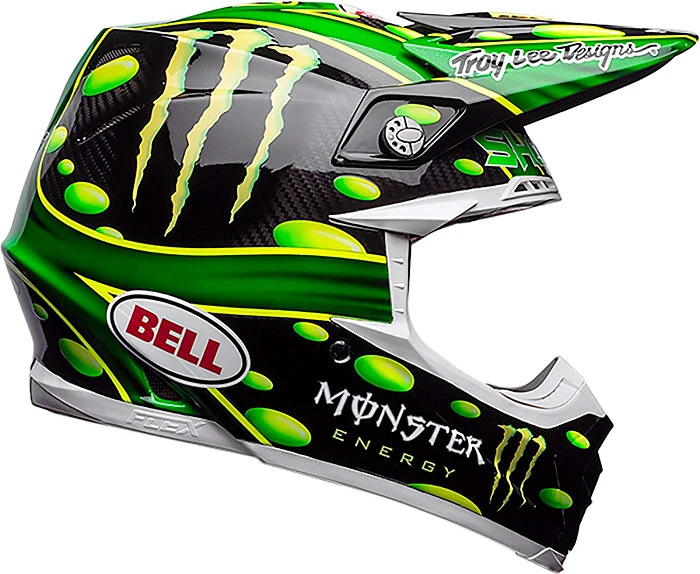 Bell Moto-9 Flex MC Monster шлем кроссовый, зелено-черный