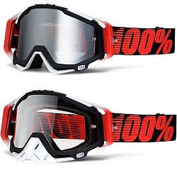 100% Racecraft мотоочки, черно-красный, прозрачная линза